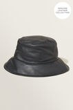 Leather Bucket Hat  Black  hi-res