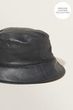 Leather Bucket Hat  Black  hi-res