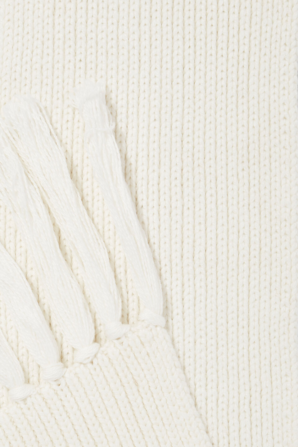 Rib Knit Scarf  Cloud Cream