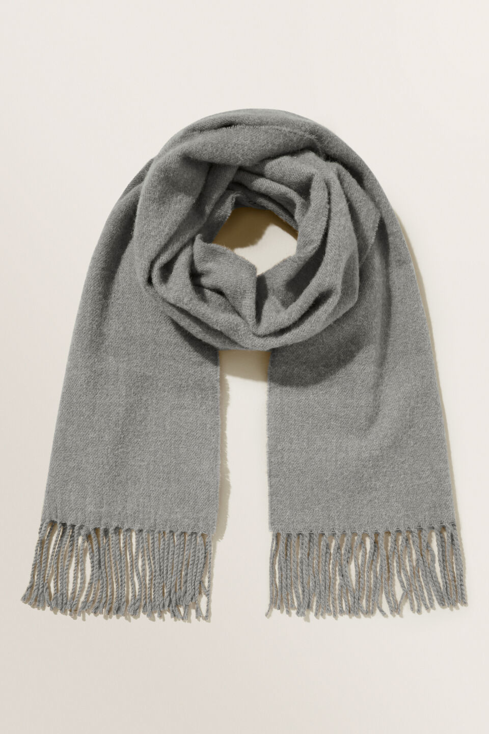 Wool Blend Scarf  Grey