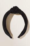 Knotted Pleat Headband  Black  hi-res