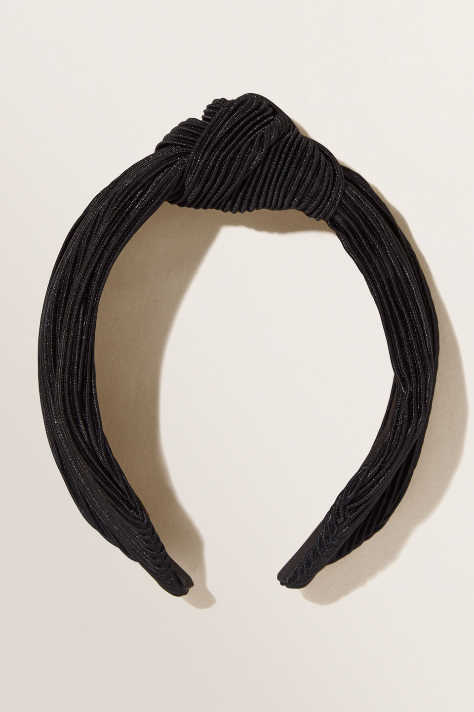 Knotted Pleat Headband  Black