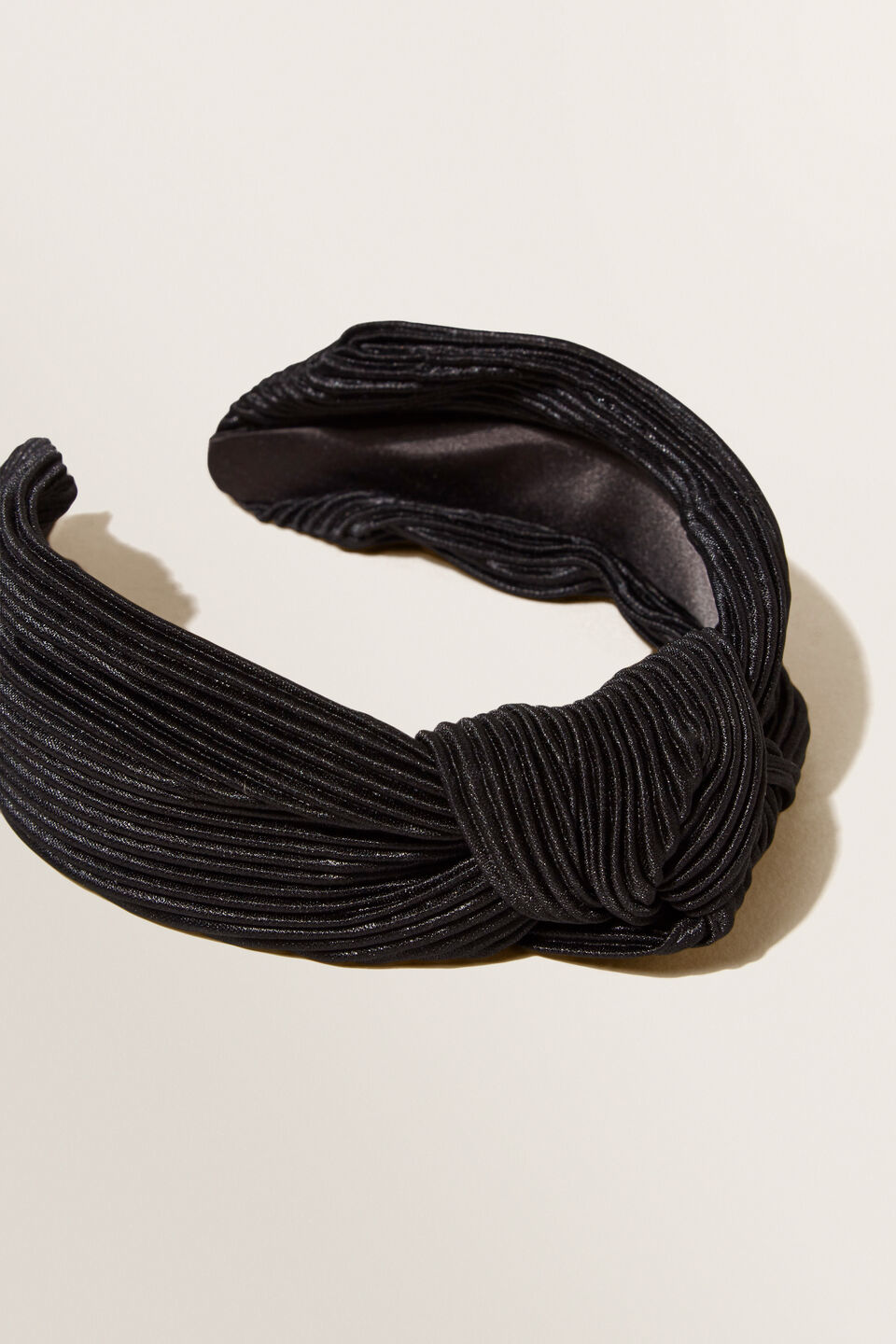 Knotted Pleat Headband  Black