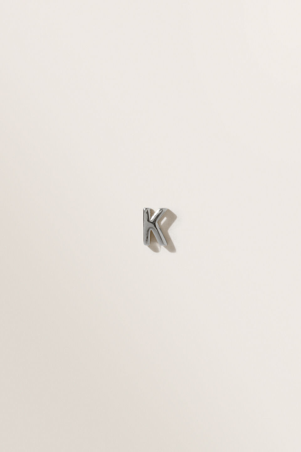 Silver Initial Charm  K