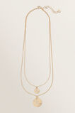 Coin Charm Necklace  Gold  hi-res