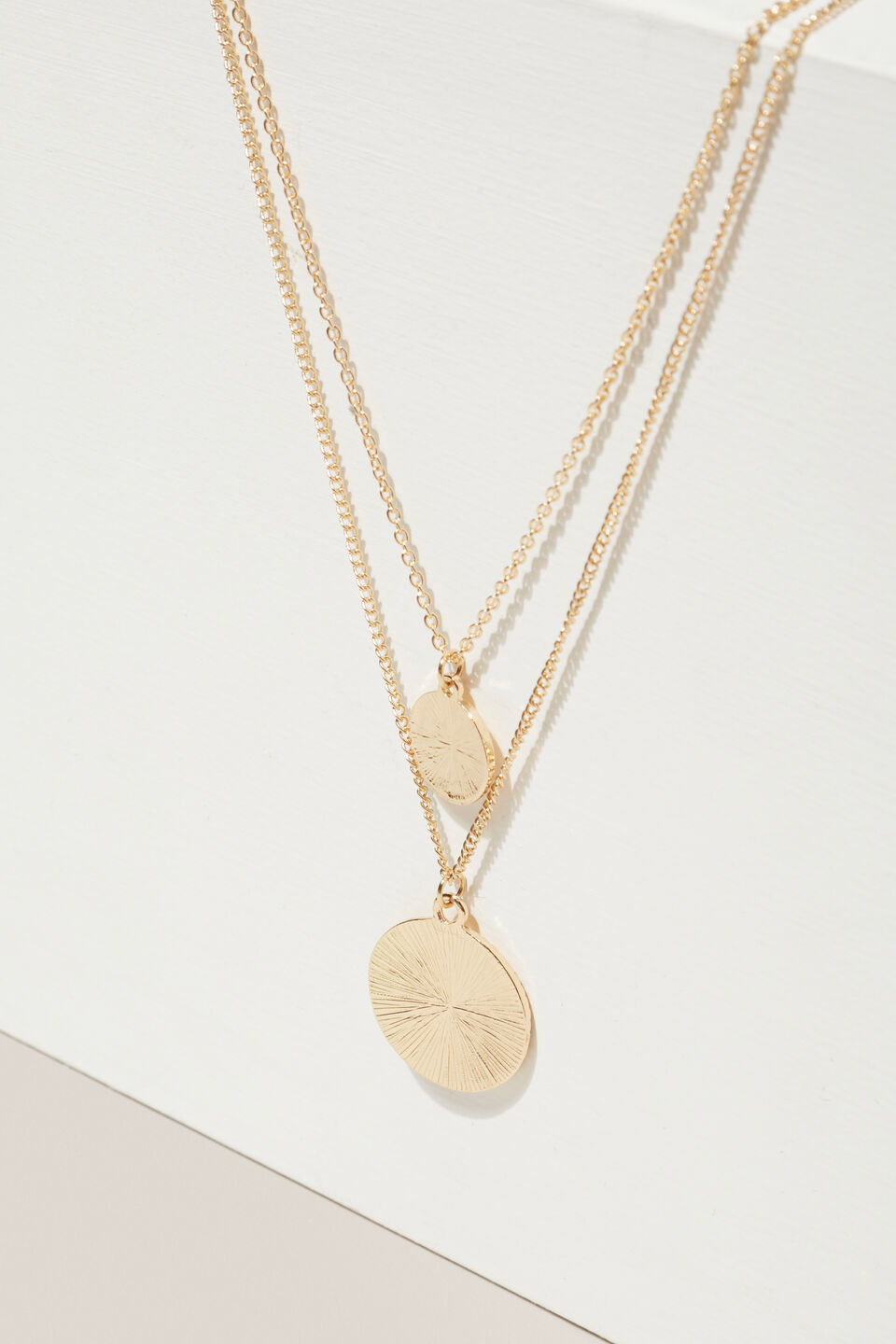 Coin Charm Necklace  Gold