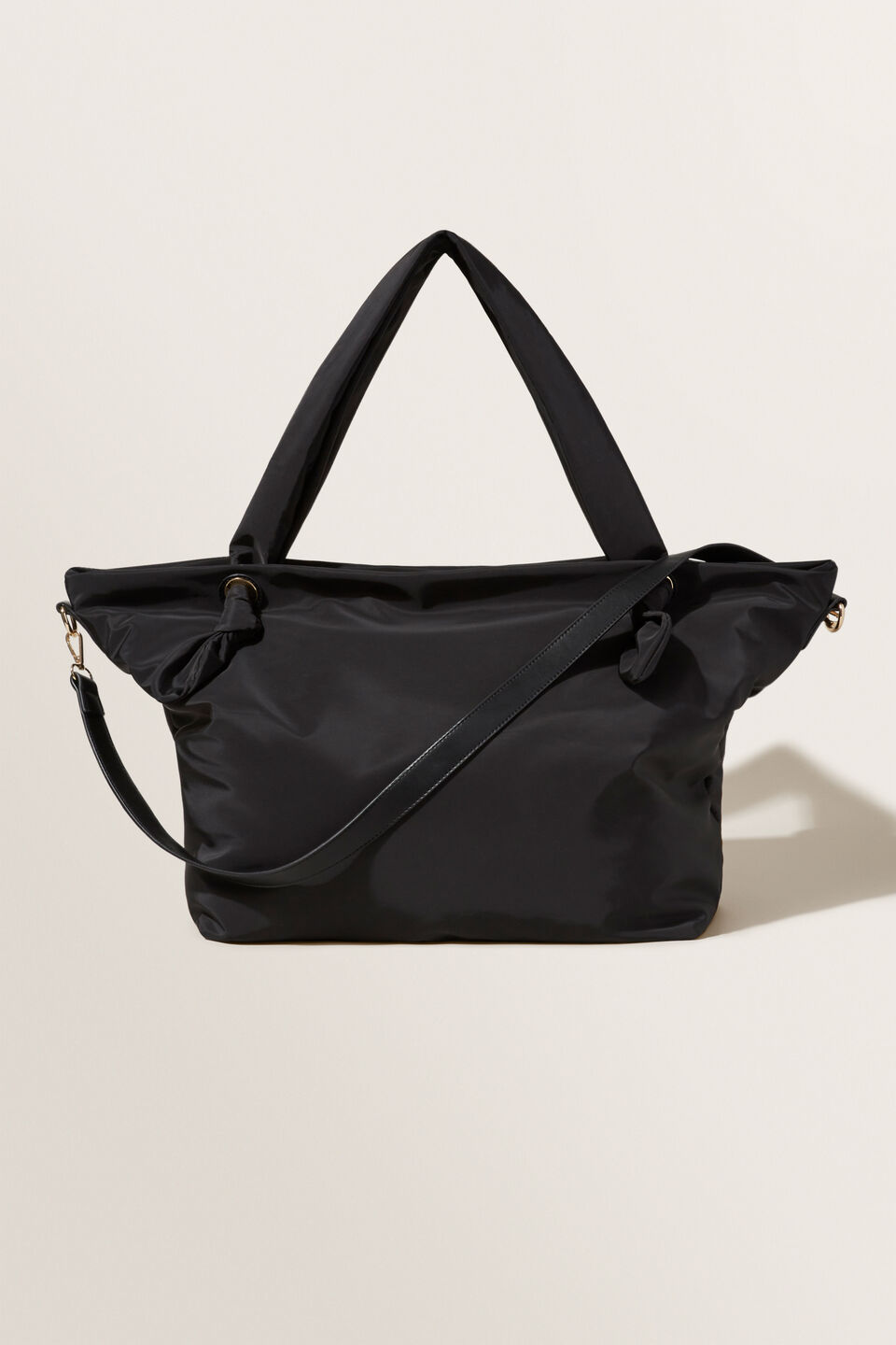 Padded Zip Tote  Black