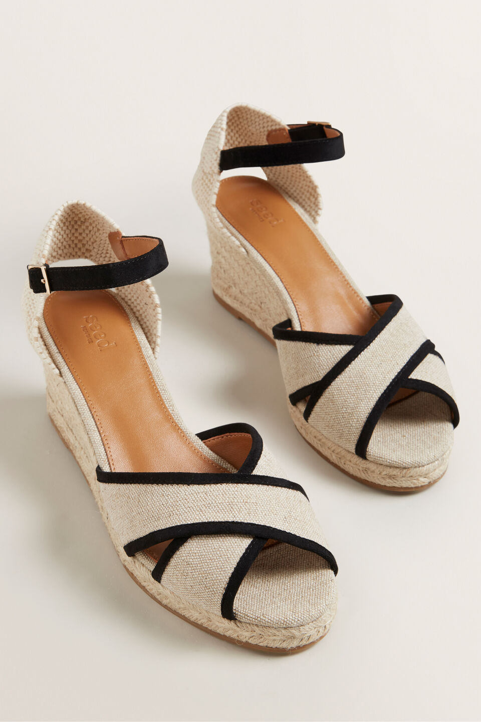 Sally Wedge Espadrille  Natural