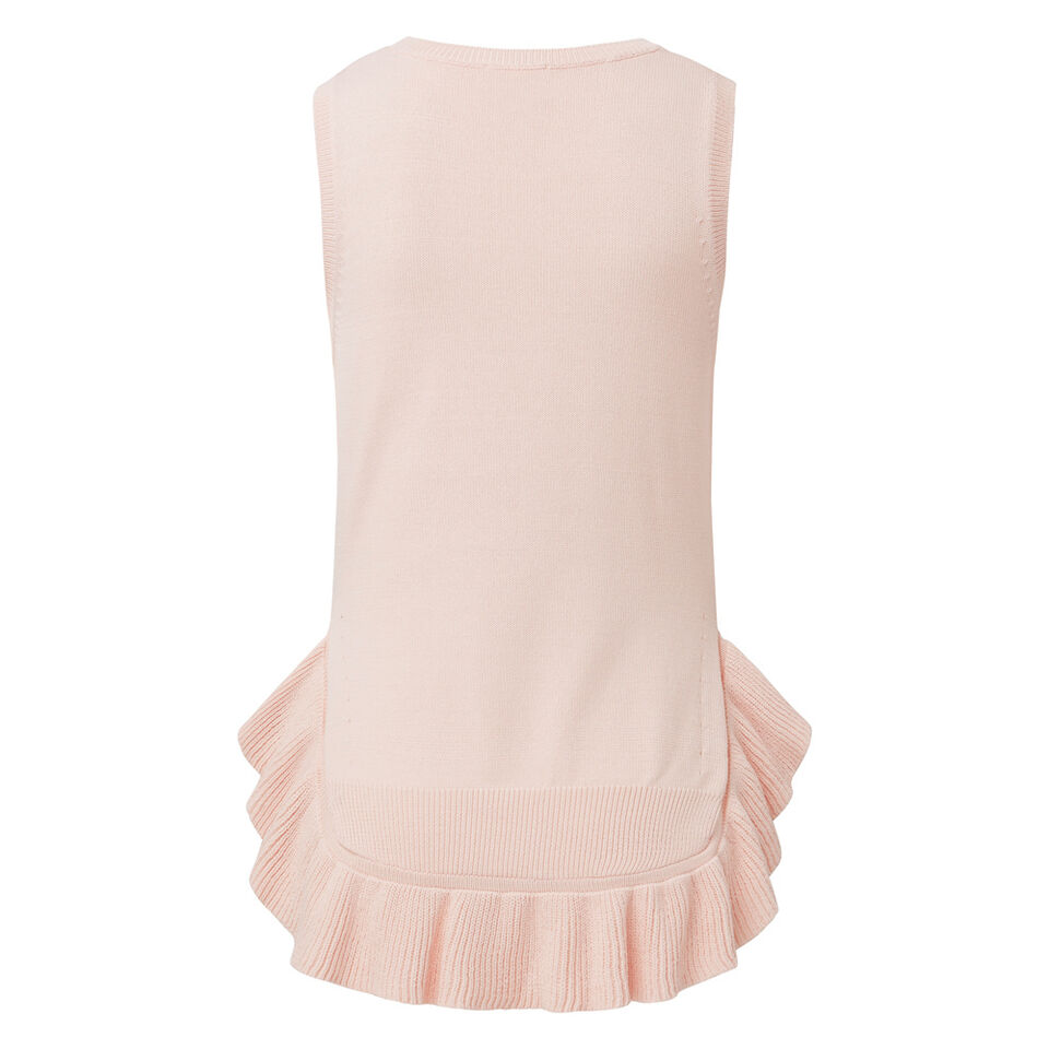 Crepe Peplum Frill Knit  