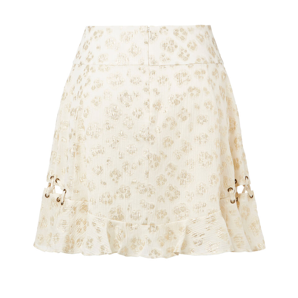 Ocelot Eyelet Tie Skirt  