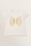 Butterfly Sequin Tee  Vanilla  hi-res