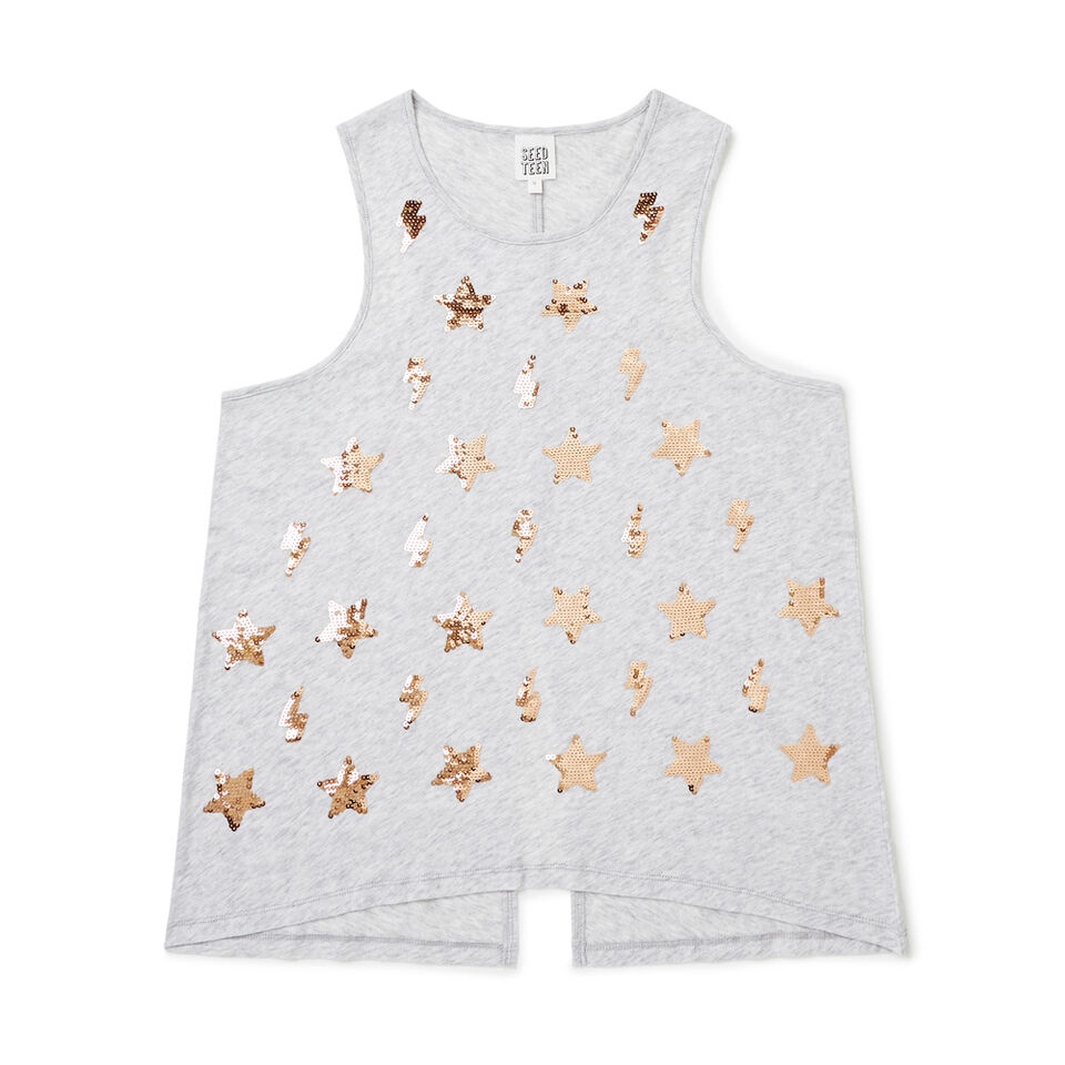 Sequin Yardage Tank  