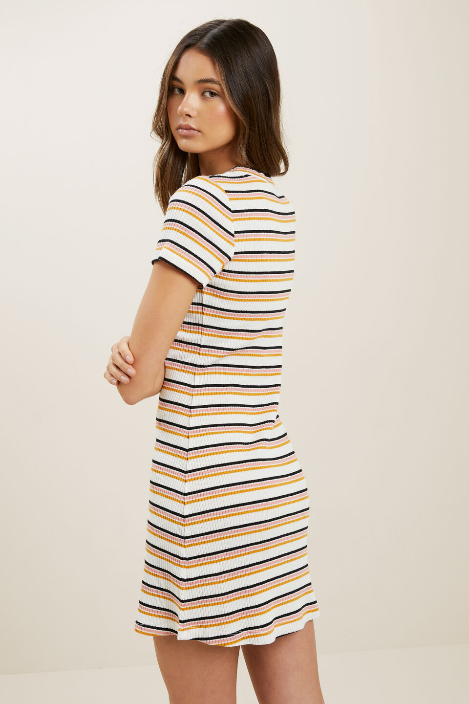 Striped Jersey Dress  Multi