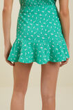 Ditsy Linen Skirt  Apple Green  hi-res