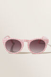 Gingham Round Sunglasses  Check  hi-res