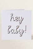 Large Hey Baby Card  Multi  hi-res
