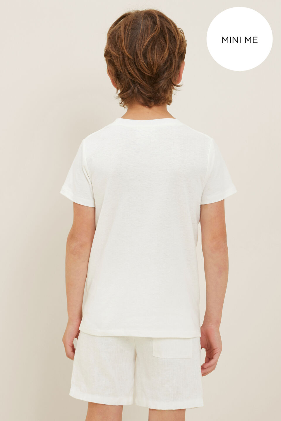 Linen Tee  Vintage White