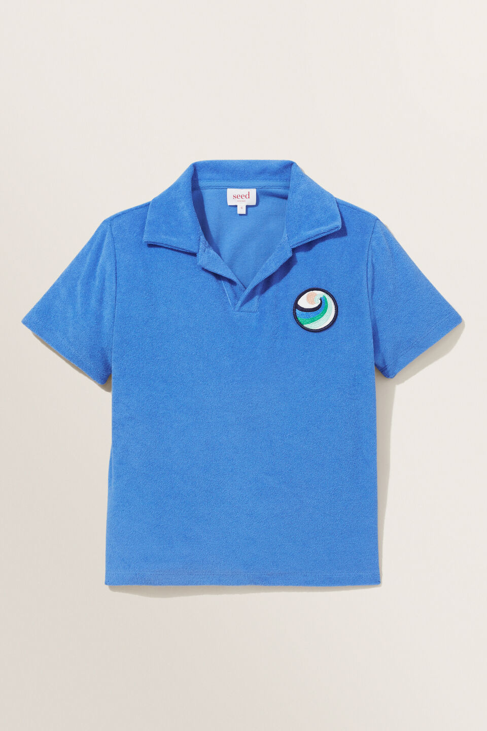 Terry Towelling Polo  Bluebell