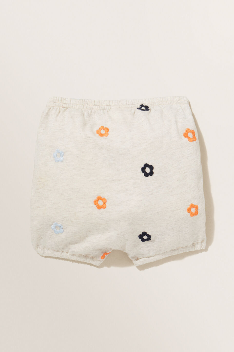 Embroidered Shorts  Oat Marle