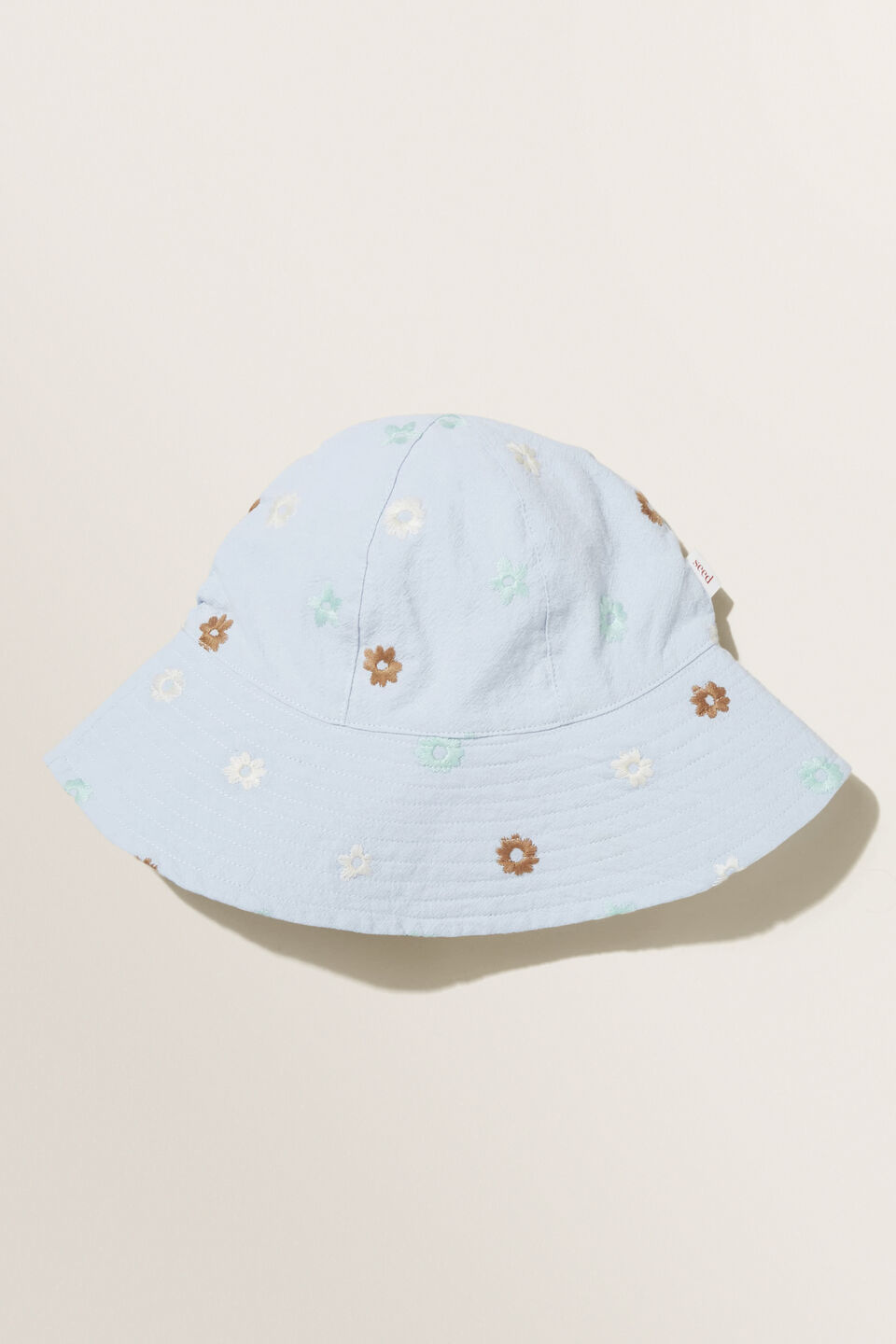 Floral Bucket Hat  Baby Blue