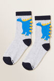 Dino Socks  Grey Marle  hi-res