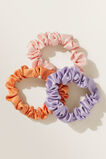 Satin Scrunchie Trio  Multi  hi-res