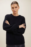 Oversized Knit Sweater  Deep Navy  hi-res