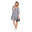 Gingham Off Shoulder Dress    hi-res