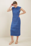 Sustainable Rib Knit Dress  Eggshell Spacedye  hi-res