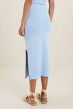 Knit Midi Split Skirt  Clear Sky  hi-res