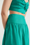 Core Linen Gathered Maxi Skirt  Deep Teal  hi-res