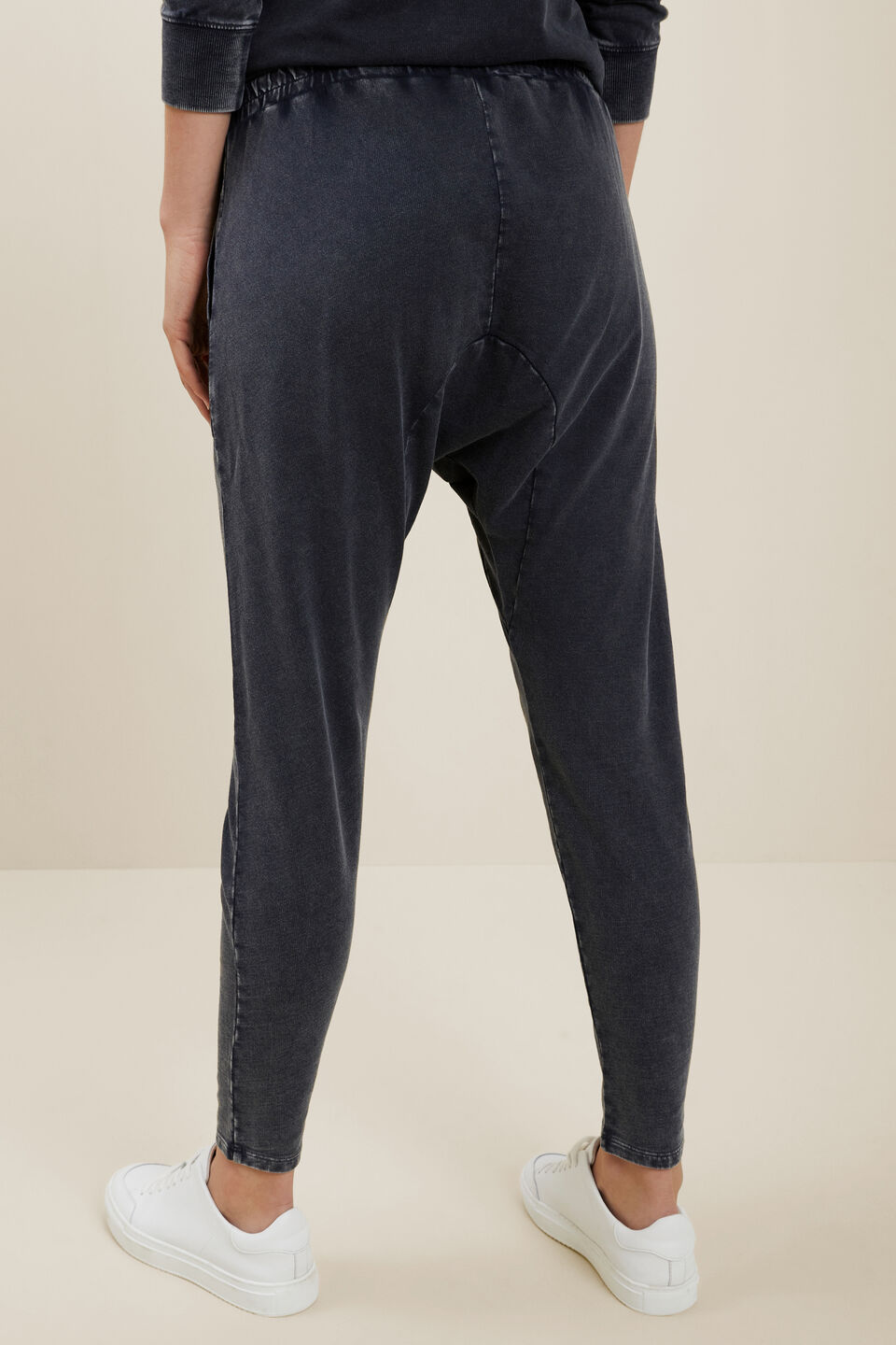 Washed Terry Trackpants  Deep Navy