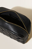 Large Woven Cosmetic Bag  Black  hi-res