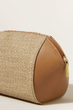 Textured Cosmetic Bag  Tan  hi-res