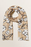 Floral Print Scarf  Neutral Sand Multi  hi-res