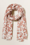 Linen Floral Scarf  Cloud Cream Multi  hi-res