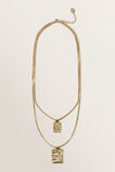 Layered Medallion Necklace  Gold  hi-res