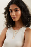Layered Medallion Necklace  Gold  hi-res