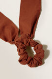 Linen Scarf Scrunchie  Earth Red  hi-res