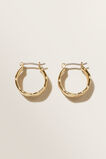 Fine Wave Chubby Hoops  Gold  hi-res