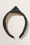 Woven Knot Headband  Black  hi-res