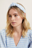 Gingham Knot Headband  Clear Sky Gingham  hi-res