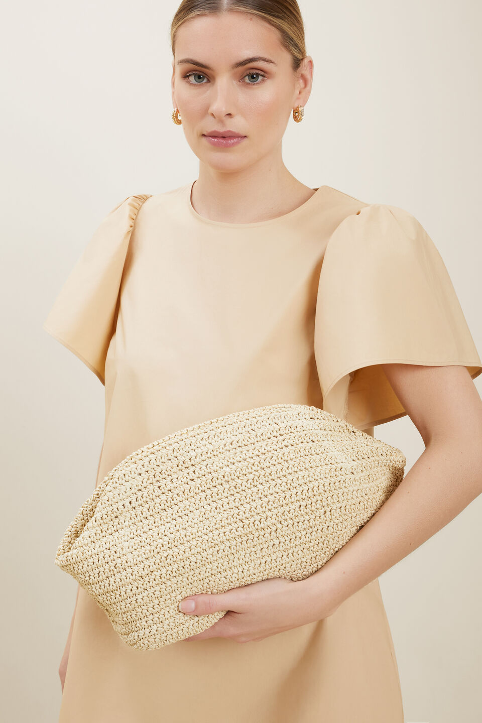 Raffia Clutch  Natural