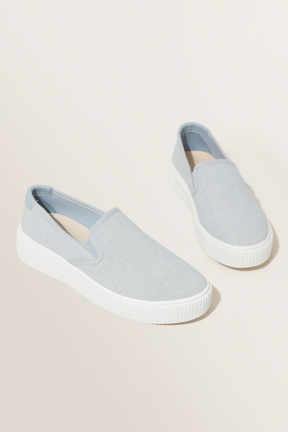 Zoey Slip On Sneaker  Pale Blue Wash