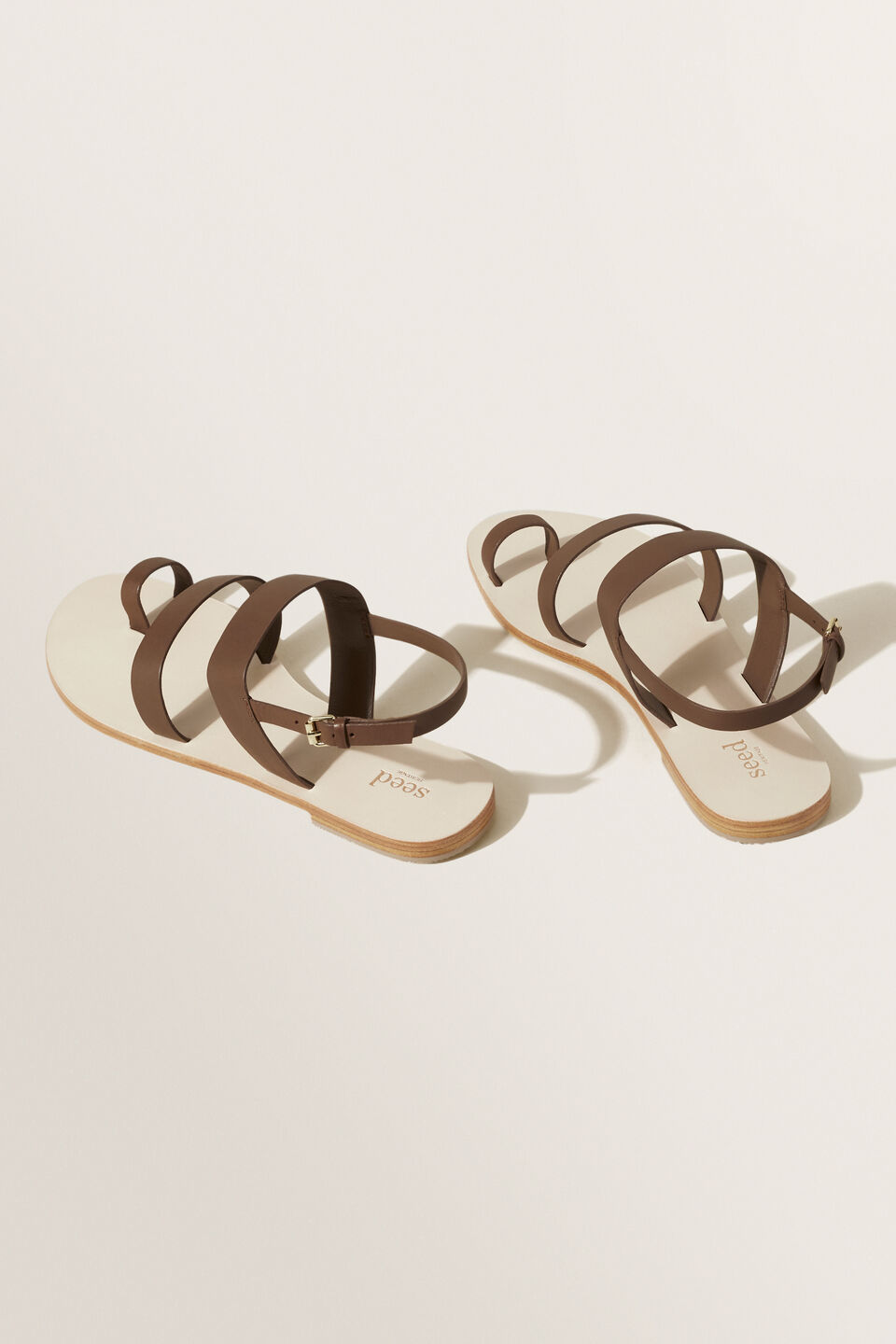 Ashley Leather Sandal  Chocolate