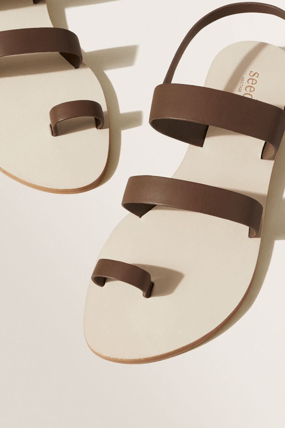 Ashley Leather Sandal  Chocolate