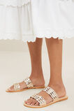 Raya Leather Woven Sandal  Gold  hi-res