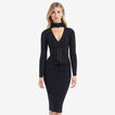 Neck Detail Knit Dress    hi-res