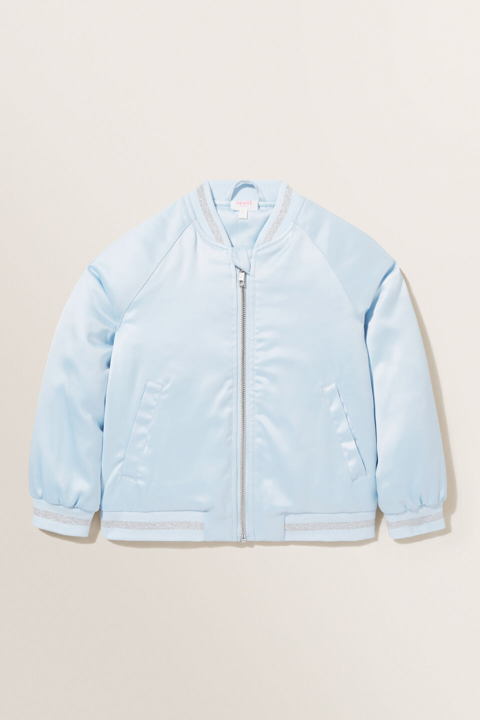 Mother Nature Bomber Jacket  Baby Blue