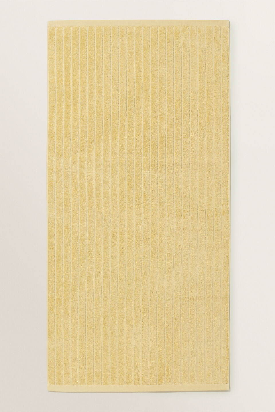 Cotton Stripe Bath Towel   Butter Lemon